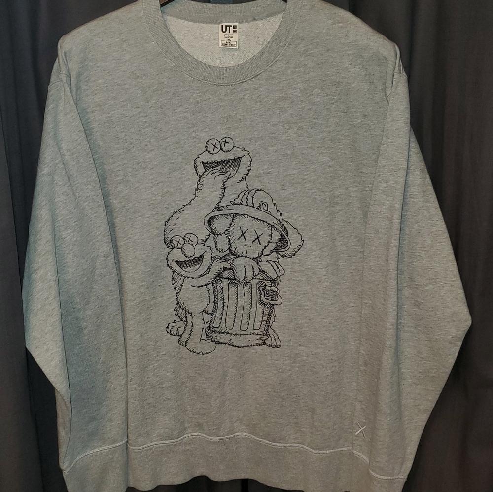 KAWS x Uniqlo x Sesame Street Companion Trash Can